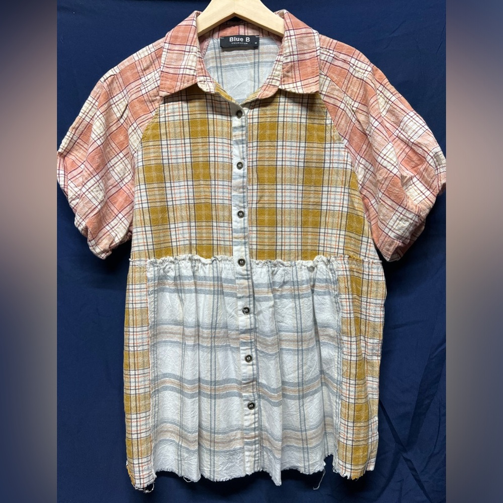 Multi plaid boutique top